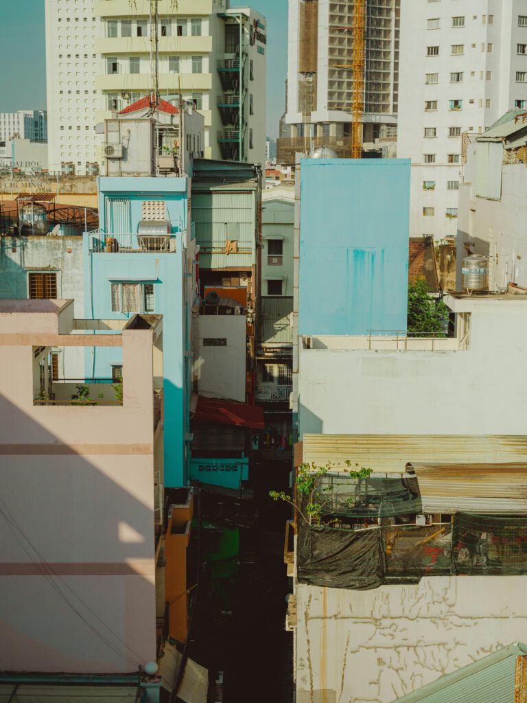 Southeast Asia urban landscape from top of view